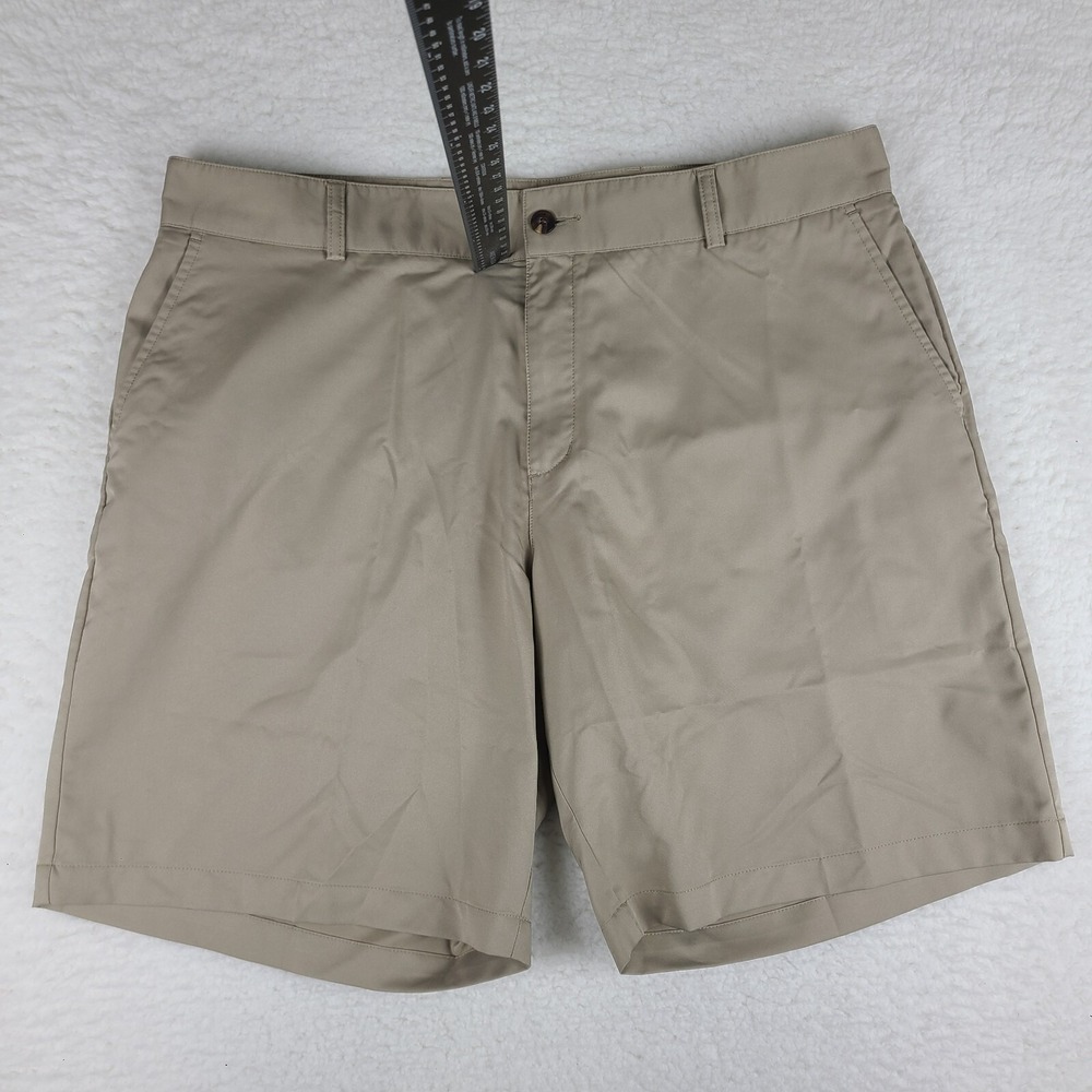 Adidas Shorts Mens 40 Beige Clima Lite‎ 10" Inseam Casual Chino Performance Golf